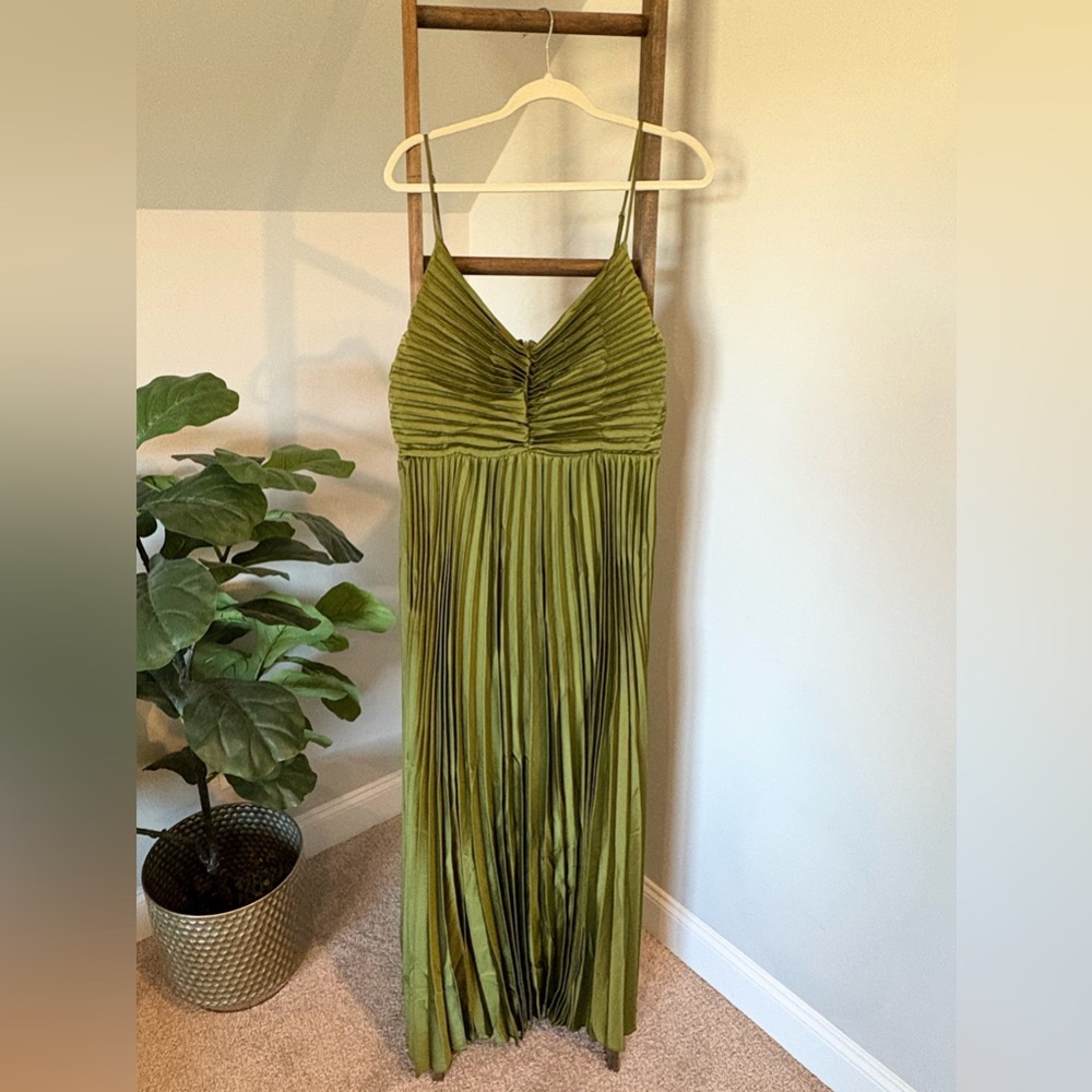 Petal & Pup Olive Green Maxi Dress